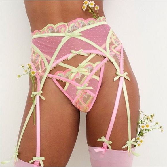 New! For Love and Lemons Hugging Hearts Garter 31252 - Picture 1 of 11